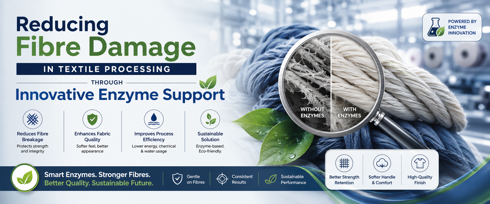 You are currently viewing Reducing Fibre Damage in Textile Processing Through Innovative Enzyme Support