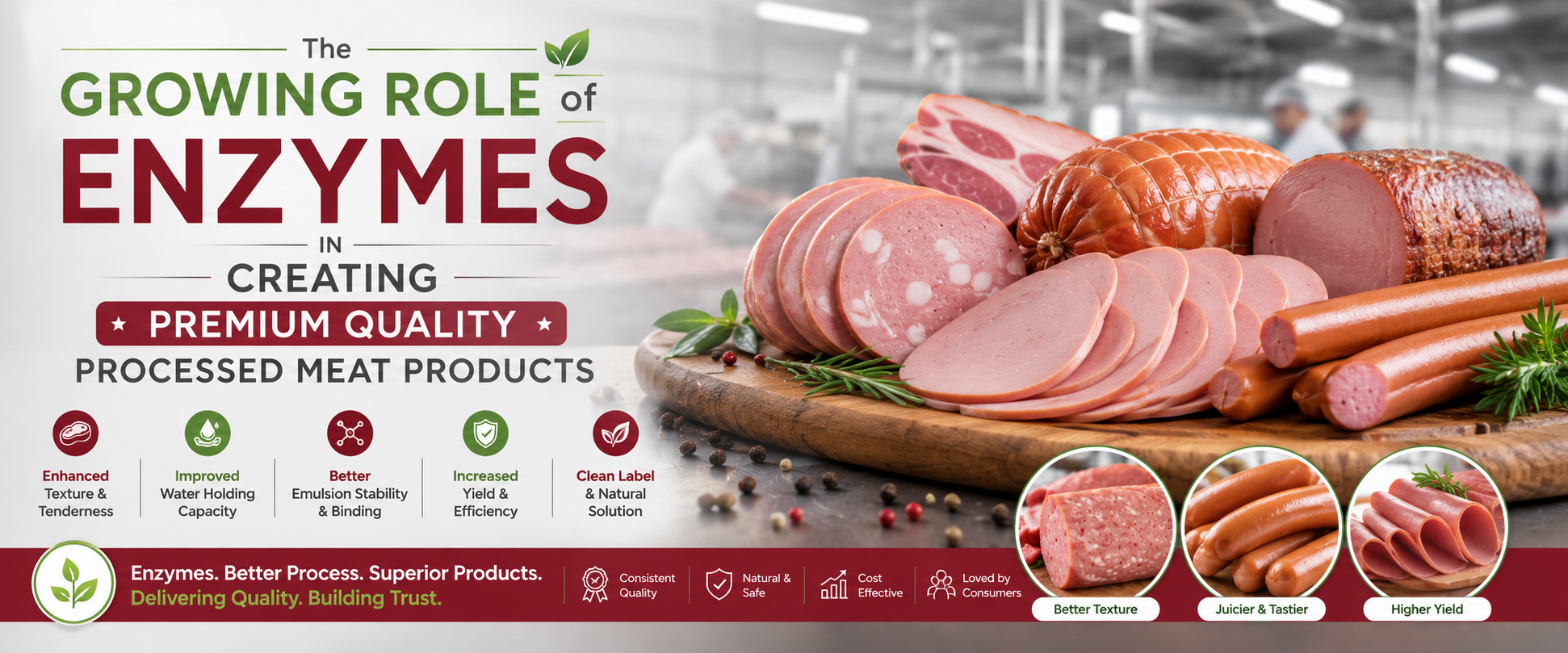 You are currently viewing The Growing Role of Enzymes in Creating Premium Quality Processed Meat Products