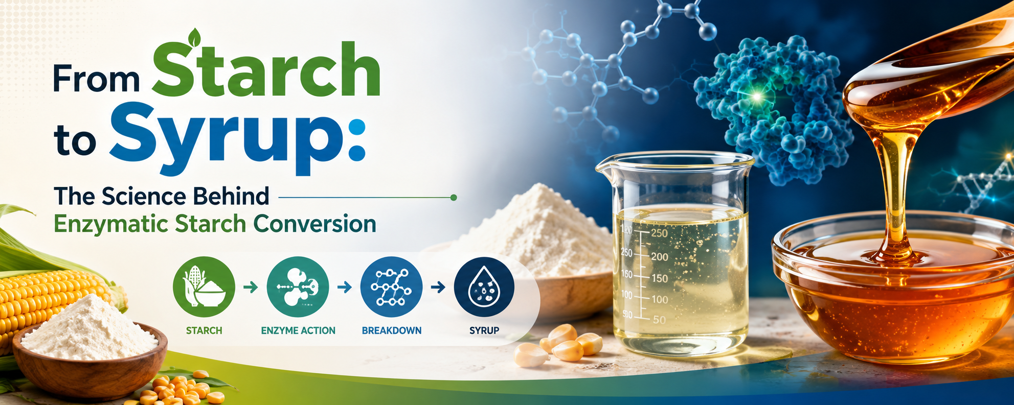 Read more about the article From Starch to Syrup: The Science Behind Enzymatic Starch Conversion