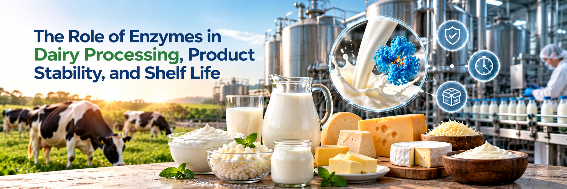 Read more about the article The Role of Enzymes in Dairy Processing, Product Stability, and Shelf Life
